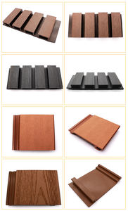 Panneaux muraux extérieurs WPC modernes antistatiques rainurés, revêtement extérieur imperméable et ignifuge pour usage domestique APBM, garantie 5 ans - Product Image 3