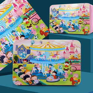 Rompecabezas <span class=keywords><strong>de</strong></span> <span class=keywords><strong>Madera</strong></span> en Caja <span class=keywords><strong>de</strong></span> Hierro <span class=keywords><strong>de</strong></span> 100 Piezas, Juguete Educativo <span class=keywords><strong>para</strong></span> Niños <span class=keywords><strong>de</strong></span> 0 a 24 Meses, Aprendizaje Temprano con Dibujos Animados - Product Image 6