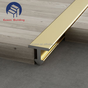 Striscia decorativa a forma di T in lega di alluminio per bagno 1.5mm rifinitura del pavimento in legno 1mm di metallo Anti-collisione che incorpora lo sfondo - Product Image 2