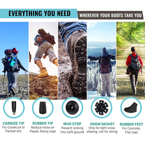 Trekking kutup karbon Fiber açık yürüyüş geri çekilebilir yürüyüş sopa <span class=keywords><strong>Nordic</strong></span> tırmanma ayarlanabilir anti-şok dayanıklı 3 bölümler - Product Image 4
