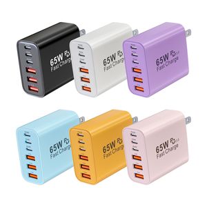 <span class=keywords><strong>Chargeur</strong></span> mural USB-C GaN 65W à 3 ports, adaptateur secteur PD à charge rapide pour téléphone, ordinateur portable, montre connectée, appareil photo, usage industriel - Product Image 1