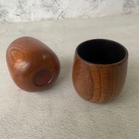 Tasse en bois de whisky carbonisé à l'ancienne faite à la main avec logo personnalisé en gros Cadeaux pour hommes Tasse à café et thé en bois