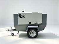 Mesin Diesel MZG330 7m/menit Berpelumas Sekrup Berpendingin Udara Portabel Multi-Tegangan Dapat Disesuaikan Stasioner Pertambangan Sandblasting Udara