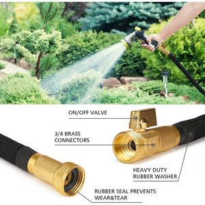 Xinglun Garden Hose <b>With</b> Zinc Alloy Spray Gun 100-150mm Nozzle For Car Wash And Plant Watering - Product Image 2