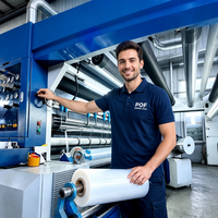 Film rétractable POF certifié FDA UE, haute transparence, recyclable, emballage sous film rétractable pour ensemble de cuillères et fourchettes jetables