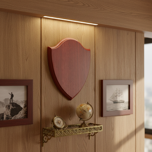 Targa in Mogano Crest 200x250x15 mm per Esposizione - Product Image 3