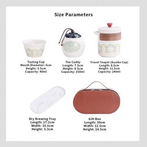 Coffret Cadeau de Luxe Personnalisé pour Client VIP – Nouvel An Chinois – Théière en Céramique – Coffret Cadeau d'Entreprise Golf – Coffret Cadeau de Voyage pour le Thé - Product Image 5