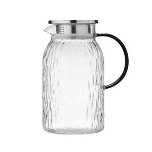 High Borosilicate Glass Water Pitcher <b>With</b> <b>Lid</b> <b>Large</b> Capacity Transparent Cold Water Jug For Fruit Juice Milk Herbal Tea - Product Image 5