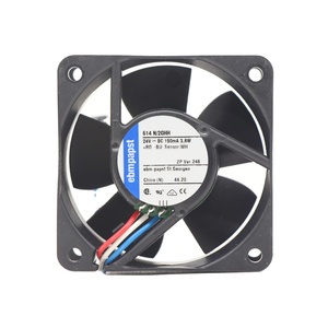 Ventilateur axial de refroidissement pour armoire ebmpapst 614N 24V DC 60x60x25mm 3.6W 33CFM 43dBA Emerson Inverter Tubeaxial 614N-2GHH 614N/2GHH-248 - Product Image 1
