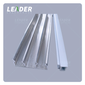 Systèmes d'écrêtage de film pour <span class=keywords><strong>serre</strong></span> Système d'écrêtage unique pour la fixation de film et de tissu Base en aluminium + casier en PVC/clip <span class=keywords><strong>Richel</strong></span> - Product Image 2