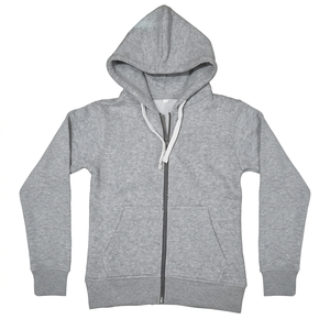 Soldes d'automne : Pull à capuche zippé pour adultes, 100 % coton, doublure polaire écologique unie, teint uni, idéal pour l'hiver - Product Image 1