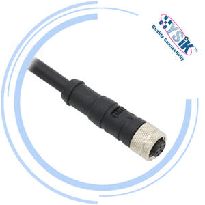 Conector Blindado de 4 Pines con Tuerca Metálica M8, Cable de PUR Moldeado, Conjunto de Cables EMC - Product Image 4