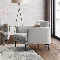 Fauteuil italien minimaliste coussin en velours un siège salle à manger salon meubles salon canapé simple chaises