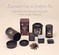 Boîtes en étain cylindriques de luxe de qualité alimentaire pour thé en vrac, café, bonbons, aliments pour bébés, avec couvercle hermétique, boîte de rangement pour thé avec impression personnalisée