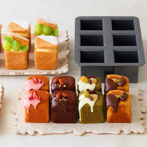Bandeja para magdalenas de acero al carbono cuadrada antiadherente personalizada de diseño nórdico con tapa - Product Image 5