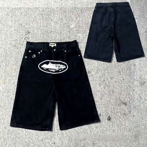 Jeans décontractés de style américain <span class=keywords><strong>Corteiz</strong></span> Classic Alcatraz Print Denim, tendance, polyvalents, vintage, coupe bootcut pour hommes - Product Image 2