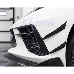Canards de pare-chocs avant en fibre de carbone sèche de haute qualité pour Chevrolet Corvette C8 Stingray Z51, kits de mise à niveau 2020-2026 - Product Image 1