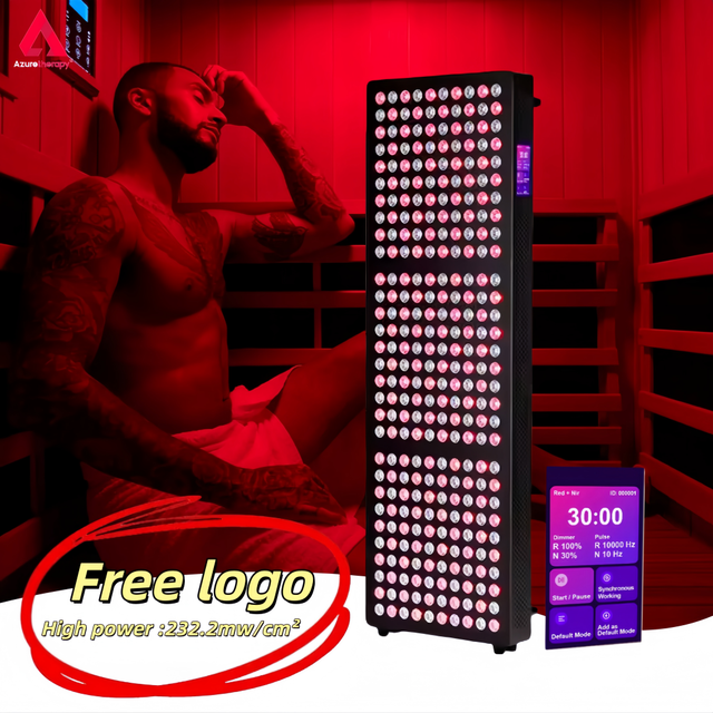 Azuretherapy Standing Infrared 660nm 850nm Red Light Therapy Panel Full Body Bed with US Plug
