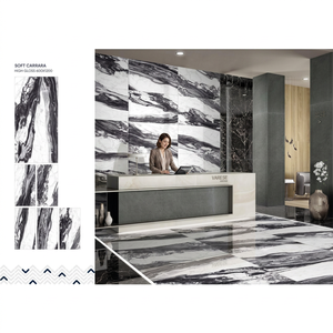 Fusion Blue Glossy Polished Glazed Porcelain <b>Tiles</b> 600x1200mm Luxury Ceramic Floor Wall <b>Tile</b> - Product Image 6