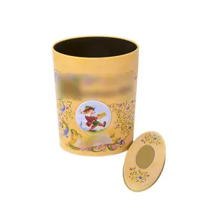 Bespoke Oval Tin Can For Loose Tea With Custom Printing Food Grade Tea Caddy Packaging