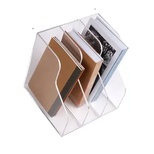 Top Sales Custom Acrylic Material Clear A4 File Box Paper Folder Organizer For Retail Shop Fashion Display Fixtures