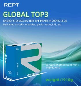 แบตเตอรี่ลิเธียมไอออนแบบแท่งปริซึม REPT 100P เกรด 3.2V สำหรับระบบกักเก็บพลังงานที่อยู่อาศัย พลังงานแสงอาทิตย์ - Product Image 3