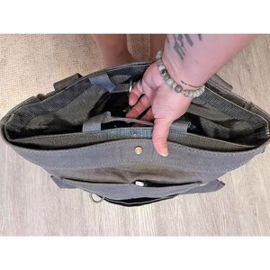 Échantillon gratuit : Tablier de jardinage en toile avec poche de cueillette à dégagement rapide pour femmes et hommes - Product Image 6
