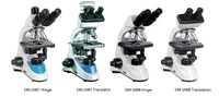 Upright Electronic Trinocular/Binocular Biological Microscope with LED Light Source Translation/Hinge Feature