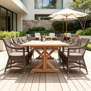 Sillas de Jardín, Sillón de Exterior, Ratán Marrón Tejido Antideslizante, Sillas de Ratán Elegantes, Poltrona para Cafetería y Bodega - Product Image 2