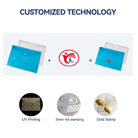 Pochette transparente en PVC imperméable avec fermeture à pression pour l'organisation scolaire et de bureau, logo personnalisé accepté