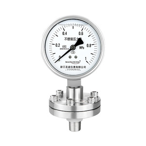 Manómetro de Diafragma Resistente a Impactos de Acero Inoxidable Resistente a la Corrosión YTP100BF con Conexión Roscada M20*1.5 de 4 Puntos y 1/2 - Product Image 5