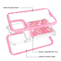 Funda para Motorola Edge 60 50 Fusion G15 G75 G34 G84 G22 G13 G55, de lujo, brillante, transparente, con efecto arena movediza y brillante.