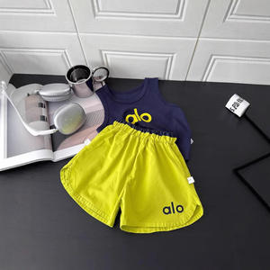 2025 Summer New Release Korean Style Casual Sports Vest Suit for Boys Double-Sided Printed Loose Sleeveless Popular <strong>Clothing</strong> Set - Product Image 5