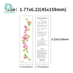 Nouvelle <span class=keywords><strong>fleur</strong></span> tatouages temporaires adulte coloré faux réaliste amovible Sexy taille bras mains <span class=keywords><strong>tatouage</strong></span> autocollants pour femmes dames - Product Image 2