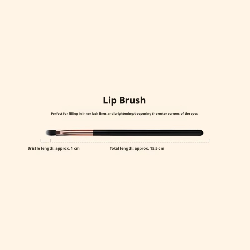 Affordable luxury black gold-lip brush