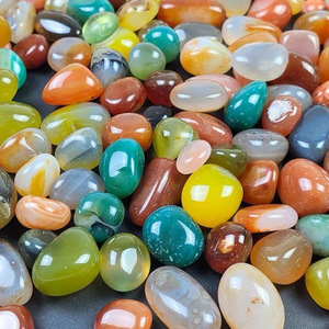 <span class=keywords><strong>Pietre</strong></span> Naturali <span class=keywords><strong>Colorate</strong></span> di Agata Fiore di Pioggia, Cinque Ciottoli 0,1kg Ovali per Acquario, Vaso di Fiori, Paesaggistica Speciale, Idroponica Pura - Product Image 2