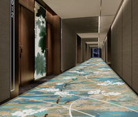 Tapis de prière commercial pour hôtel, moderne, écologique, à motifs floraux, en jacquard, fabriqué à la machine, en nylon tufté, antidérapant, lavable, à poils longs