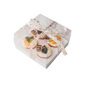 Vente en gros Boîte d'emballage pour cupcakes à 2/4/6/12 compartiments Conteneur transparent jetable pour pâtisserie et boulangerie Boîtes pour animaux de compagnie - Product Image 6