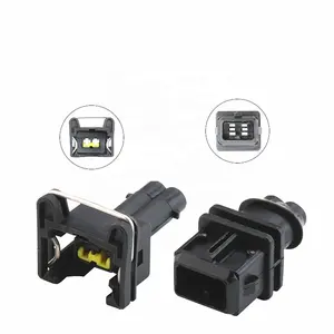 Inyector de combustible para coche, conector automotriz tipo EV1 para VW y Audi, 2 pines, 3,5mm, 827551-3/828657-3, 106462-1