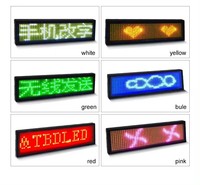 Precio barato pantalla programable insignia etiqueta APP Control mensaje de texto intermitente Digital Led nombre etiqueta Led nombre placa