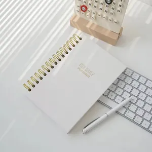 Cuaderno diario planificador encuadernado en espiral impresión personalizada moda logotipo personalizado