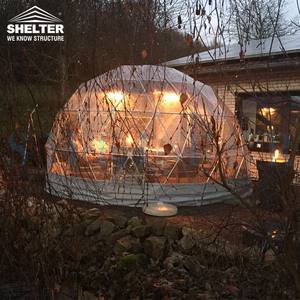 Petit dôme géodésique pour <span class=keywords><strong>jardin</strong></span>/café/restaurant avec <span class=keywords><strong>PVC</strong></span> transparent - Product Image 2