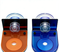 Support pour corail en acrylique, fixation par ventouse, taille 80 mm/60 mm, transparent orange/bleu, pour aquarium récifal, installation facile