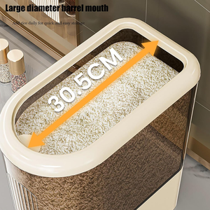 Wholesale Food-Grade Plastic Rice Storage <b>Container</b> Moisture-Proof Sealed Kitchen Accessory 11L-22L Capacity PET Eco-Friendly - Product Image 4