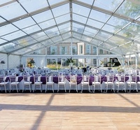 Tente de réception transparente en PVC au design tendance, idéale pour les événements extérieurs, expositions, festivals, mariages et autres cérémonies.