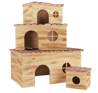 Maison pour animaux de compagnie YOCAN personnalisée en gros pour lapins cage pour hamsters vivants en bois de pin pour rongeurs prix de gros