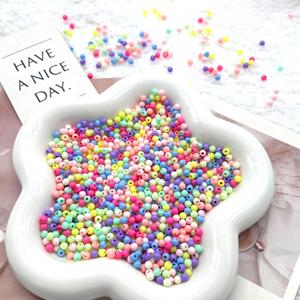 Perles acryliques de haute qualité couleur bonbon, perles Ucite lisses en forme de boule de gomme, perles en vrac pour bijoux DIY, bracelets et sacs - Product Image 4