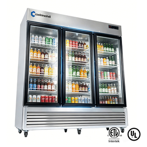 Refrigerador Comercial de Exhibición con Control Digital, de Acero Inoxidable, de 3 Puertas, con Sistema de Refrigeración Independiente ETL - Product Image 1