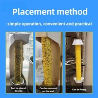 Niet-toxische glow-in-the-dark plastic vliegenvangerstok 27x7cm kleefstrip voor huishoudelijk, buiten- en tuin gebruik, voor fruitvliegen en kleine vliegende insecten