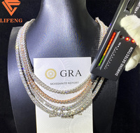 Pass Diamond Tester GRA Certifié Moissanite Diamant 925 Argent Sterling Plaqué Or Émail Flamme SWAG Lettre Pendentif